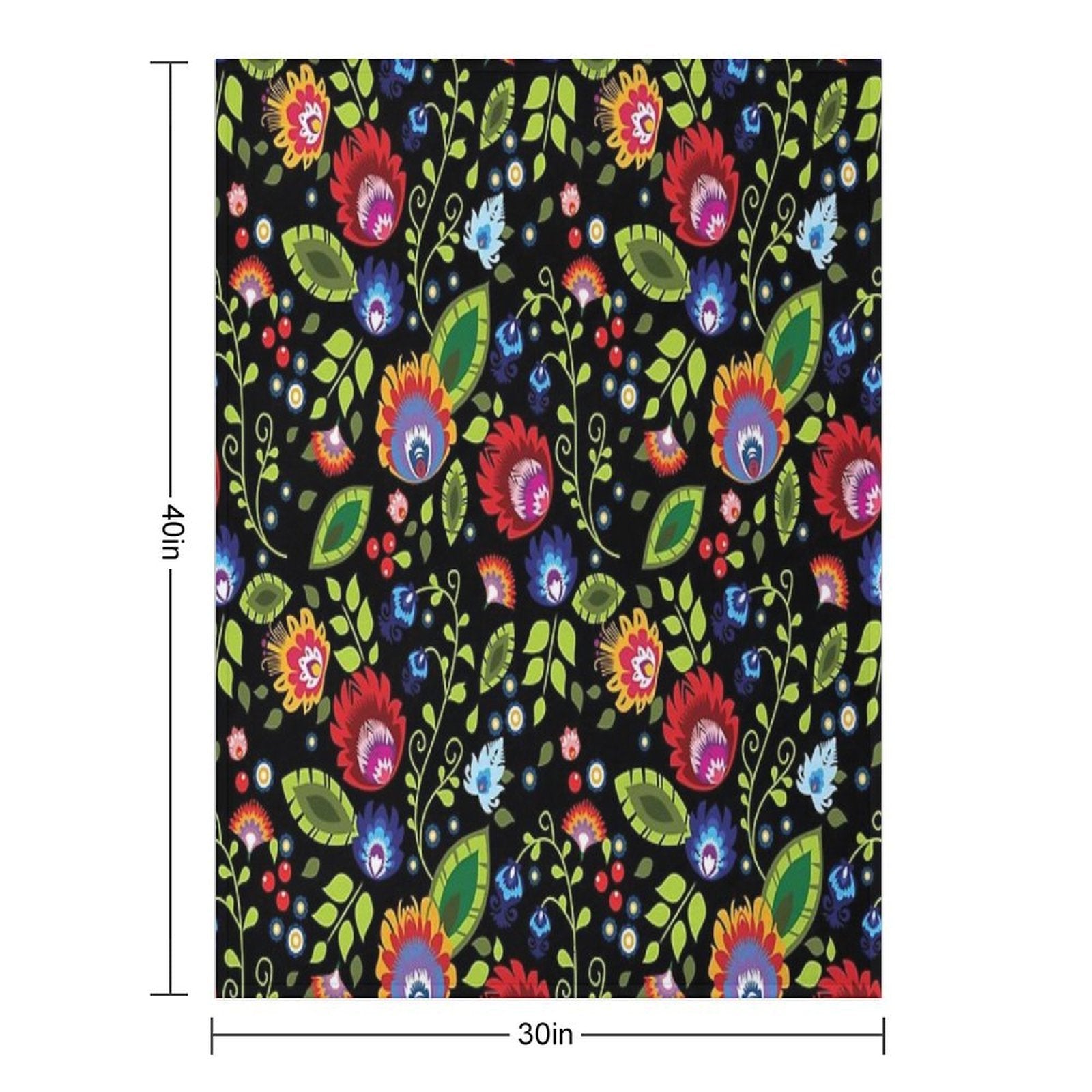 Polish Folklore - Beautiful Composition on Black Comfort Throw Blanket