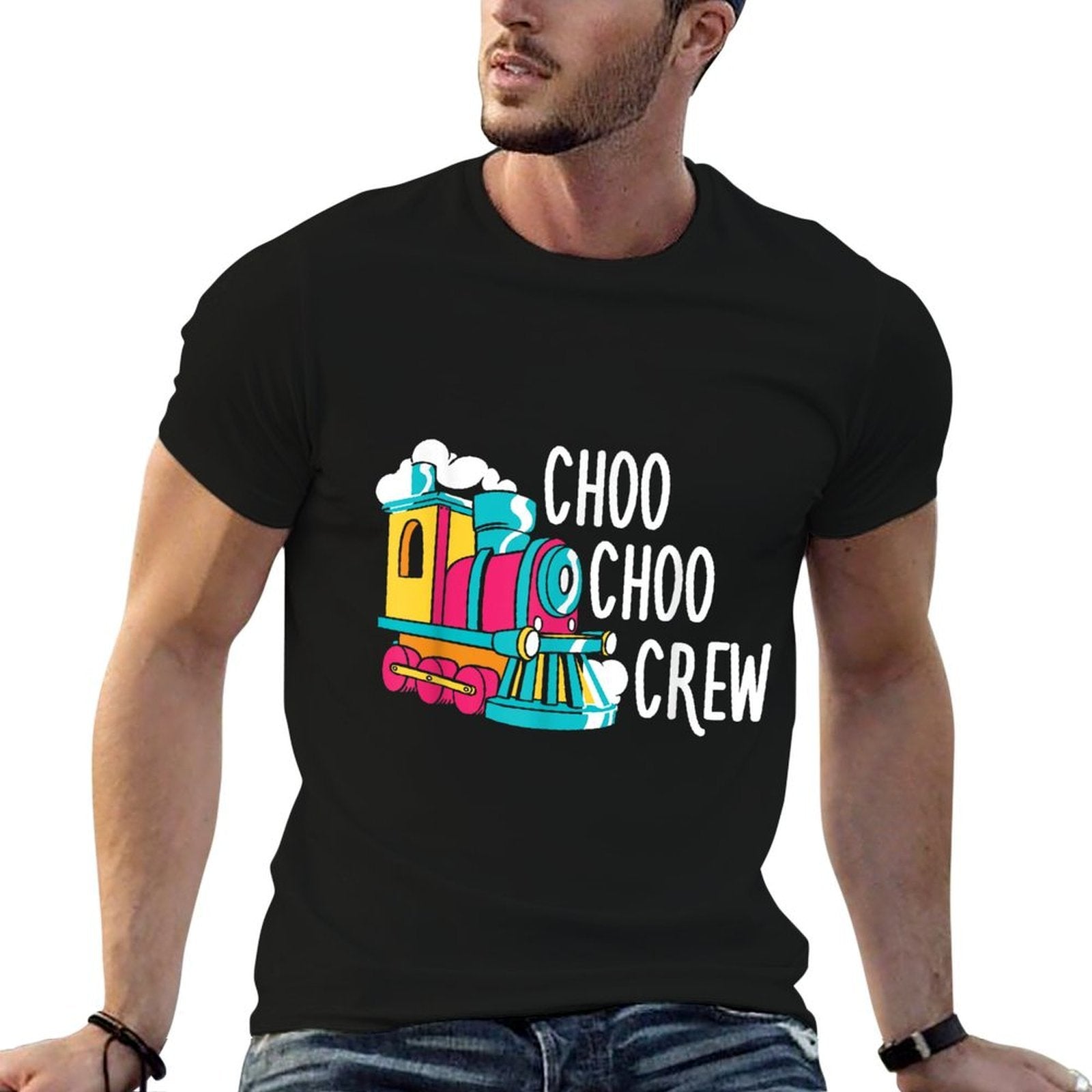 Choo Choo Crew Railway Train Birthday Comfortable T-Shirt