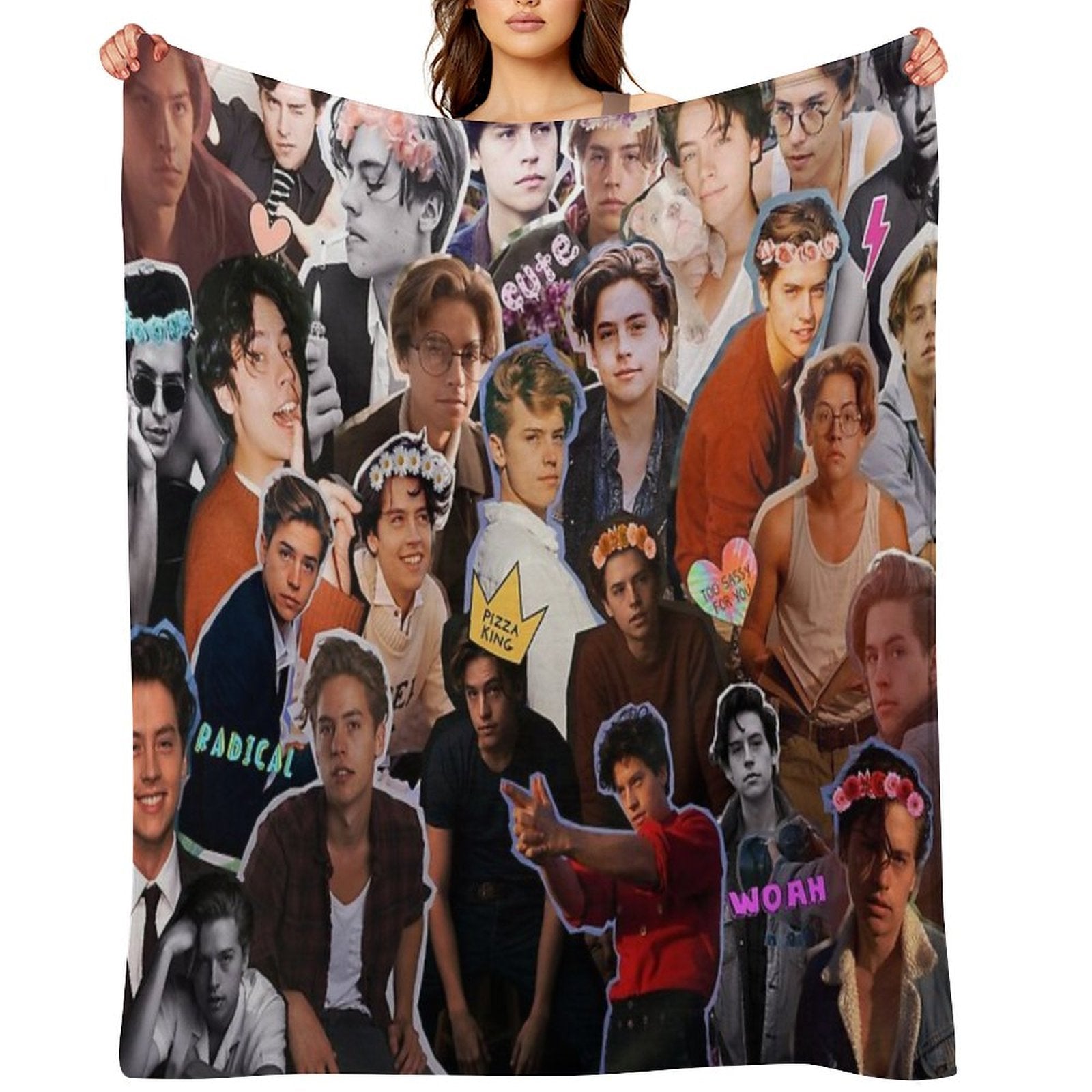 Cole Sprouse Collage Quick-dry Throw Blanket