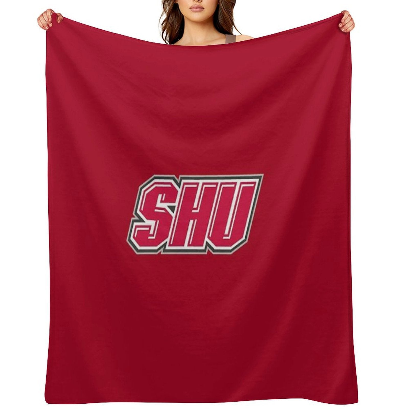 SHU Pioneers Logo Machine-washable Throw Blanket