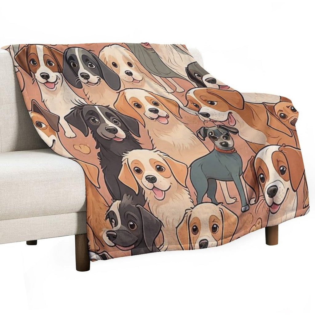 Dogs Multi-functional Throw Blanket