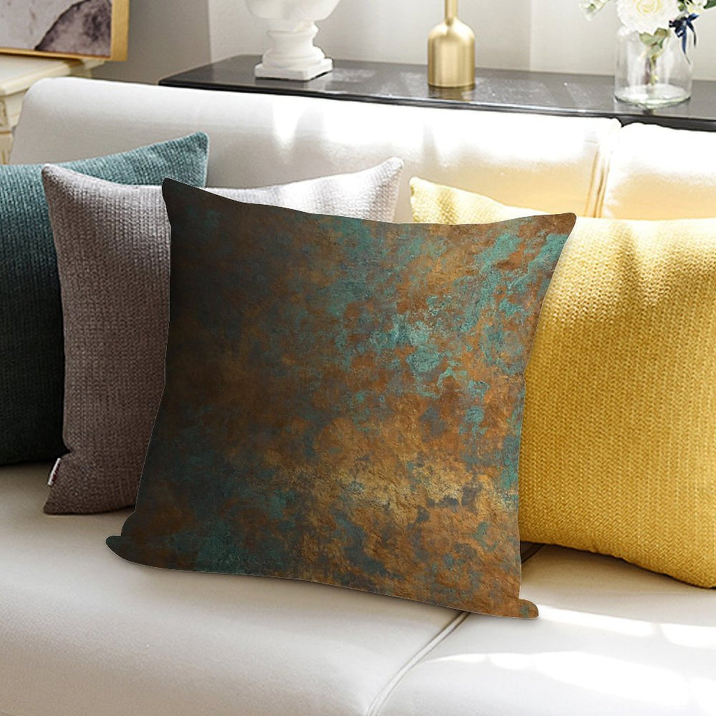 Oxidized Copper Soft Warmth Comfort Throw Pillow