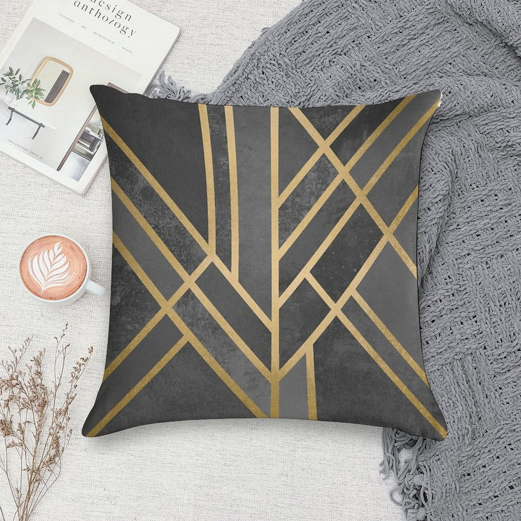 Art Deco Geometry 1 Soft Anti-Pilling Throw Pillow