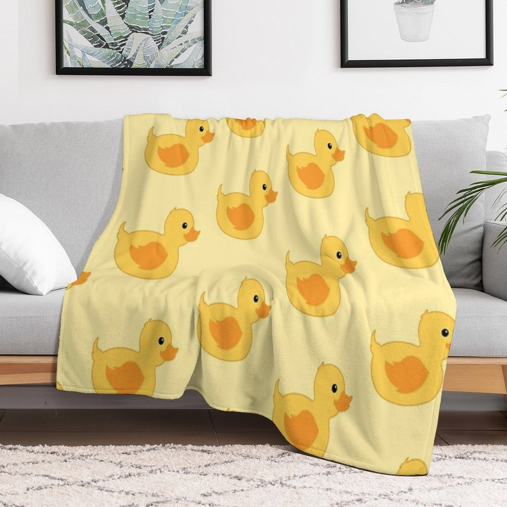 Rubber Duck Wrinkle-free Throw Blanket