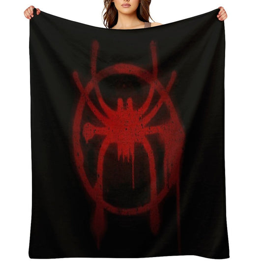 Miles Morales Spider Symbol Anti-pilling Throw Blanket