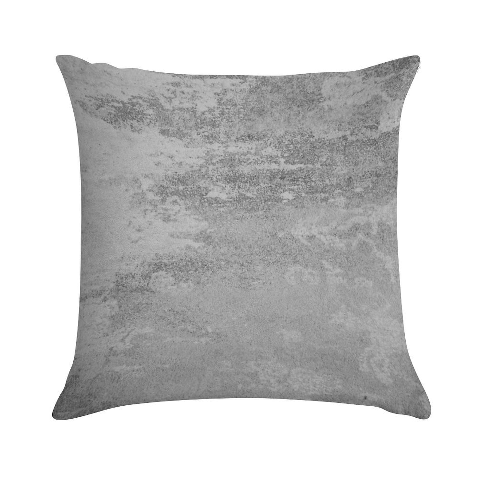 Concrete Texture Solid Grey Gray Colour Soft Washable Throw Pillow