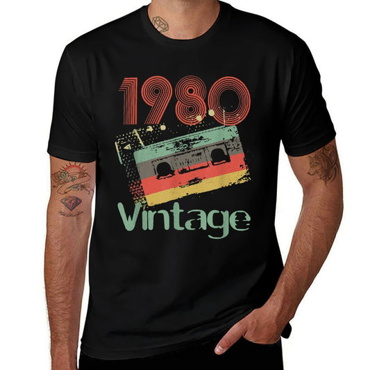1980 Retro Vintage Cassette Audio Tape 40th Birthday Comfortable T-Shirt