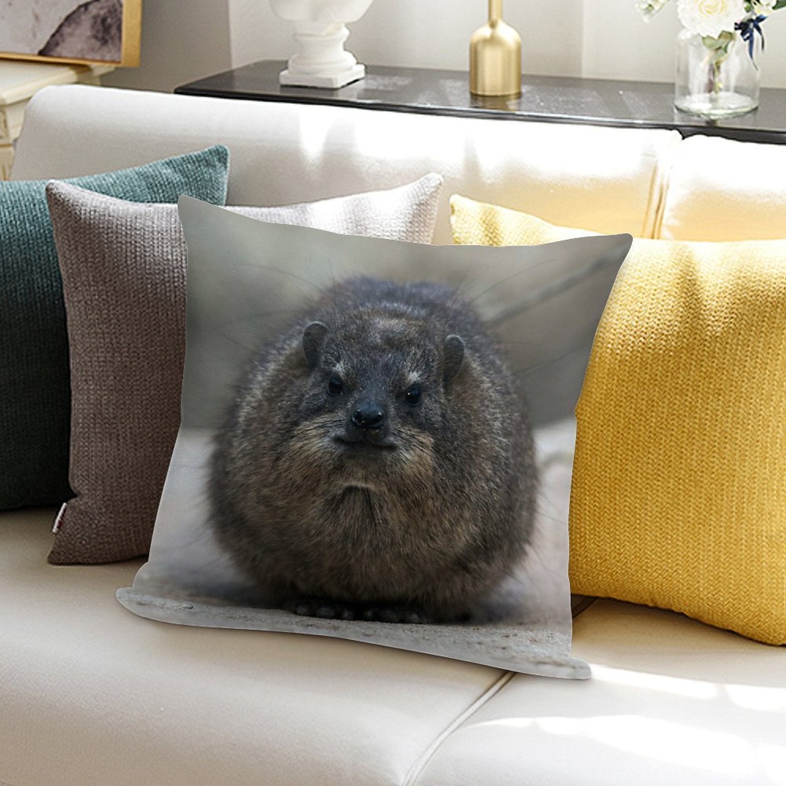 Rock Hyrax Soft Warmth Comfort Throw Pillow