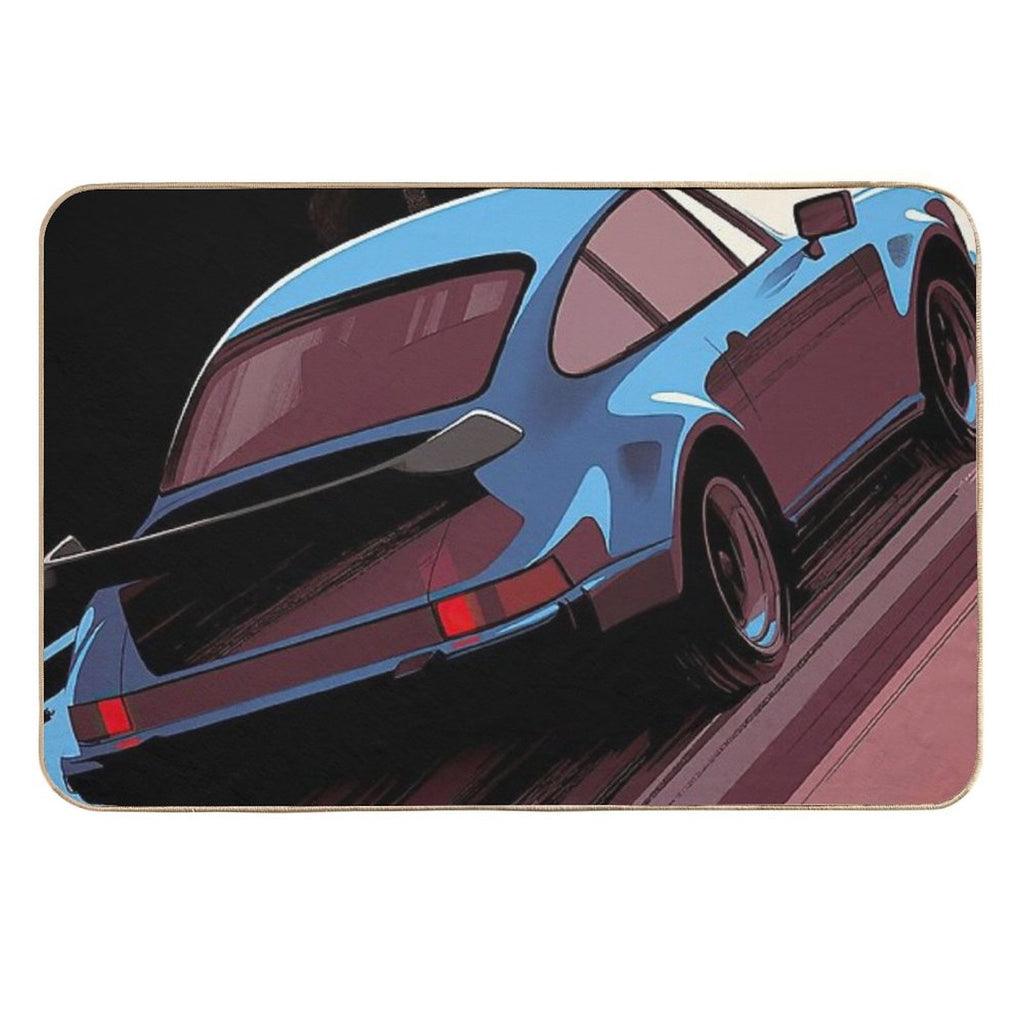 Porsche Art Print  Odorless Bath Mat