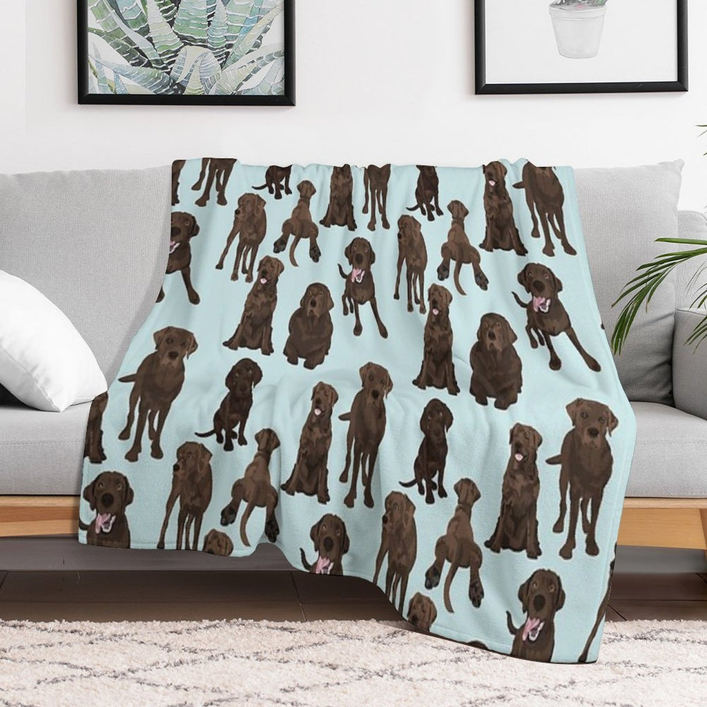 Chocolate Lab Quick-dry Throw Blanket