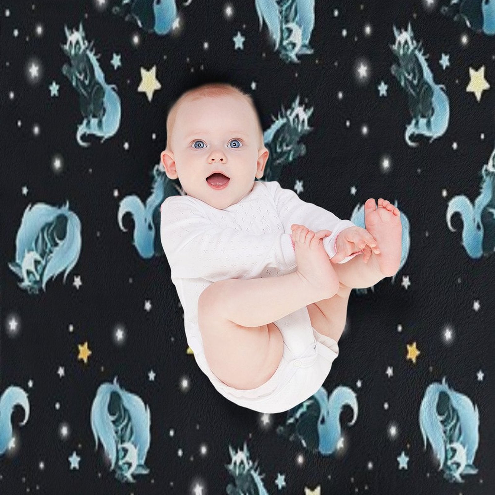 Cosmic Wolf Shrink-resistant Throw Blanket