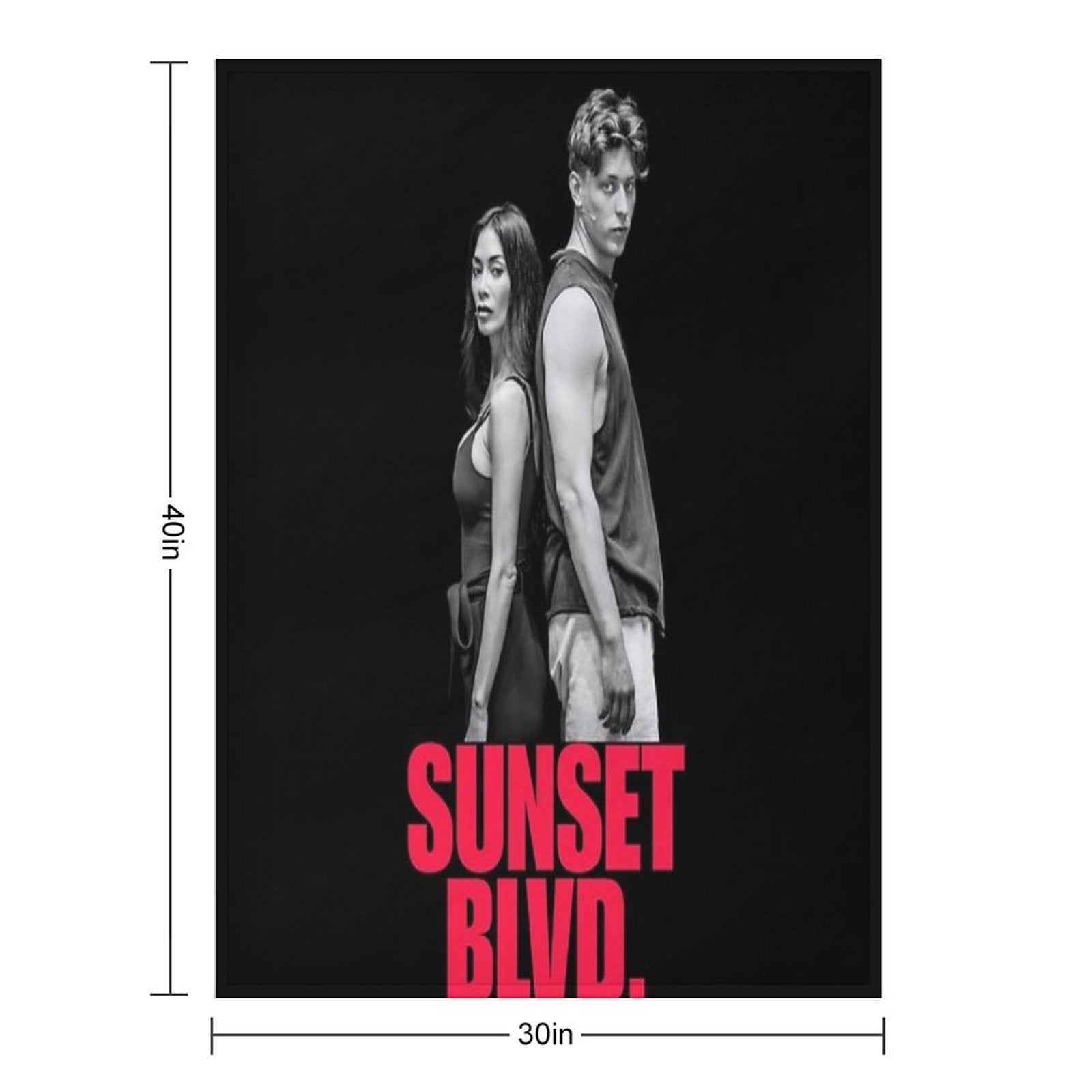 Sunset Blvd. with Nicole Scherzinger And Tom Francis Velvety-soft Throw Blanket