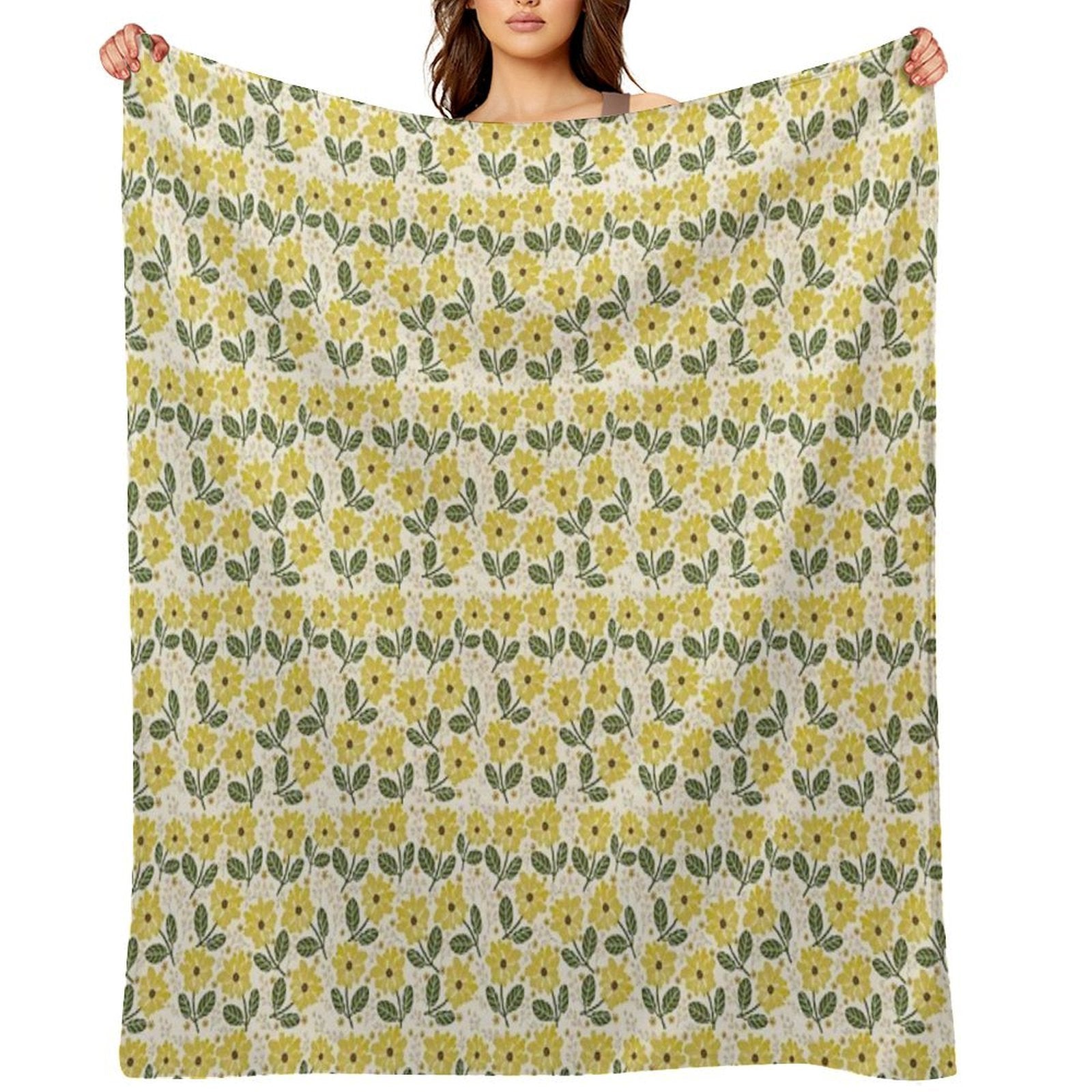 Golden Bloom All-season Throw Blanket