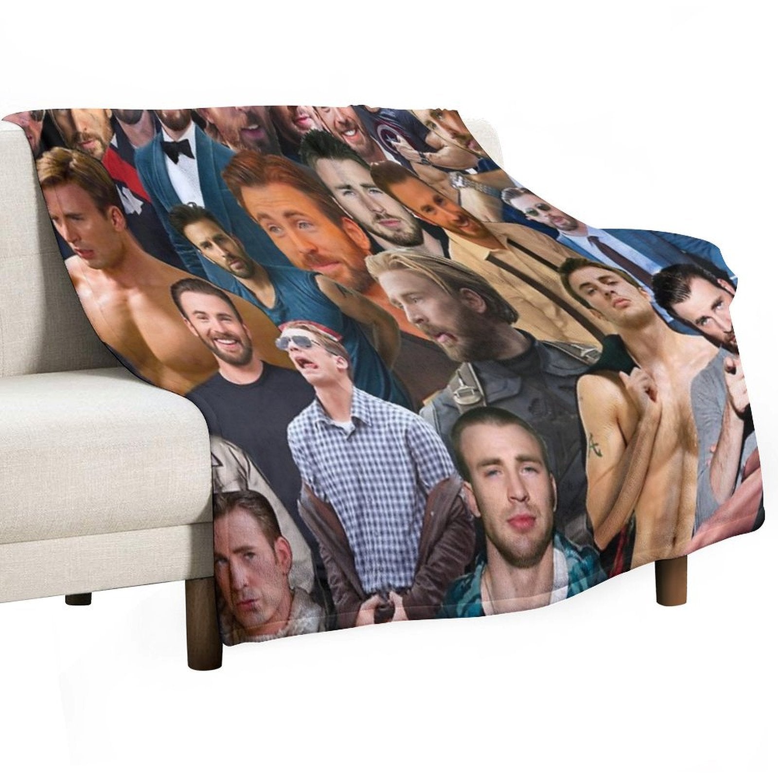 Chris Evans Collage Versatility Throw Blanket