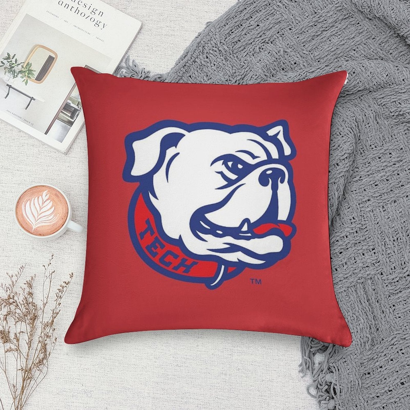Louisiana Football Soft Decorative Cover Throw Pillow