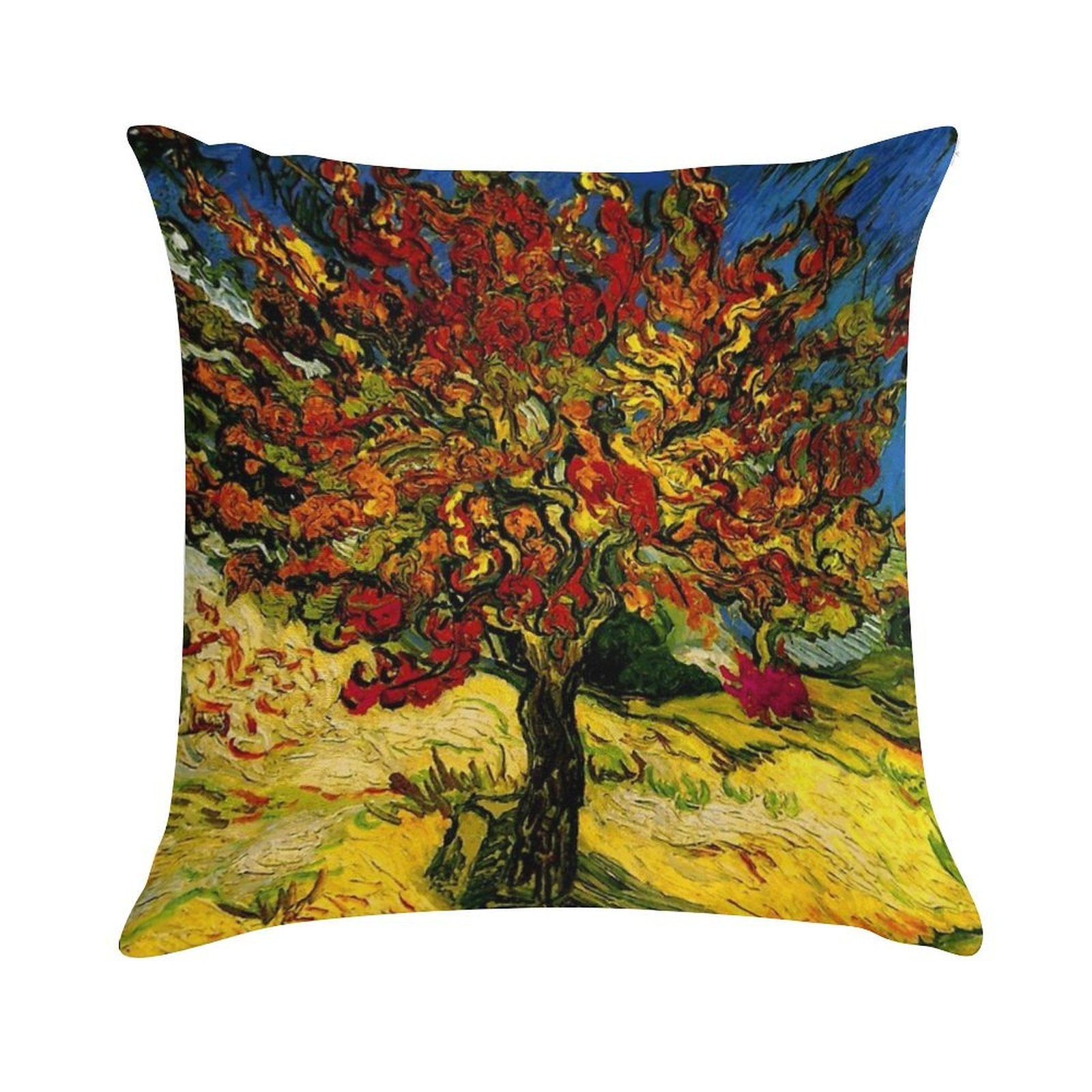 Van Gogh Mulberry Tree Print Soft Durable Construction Throw Pillow