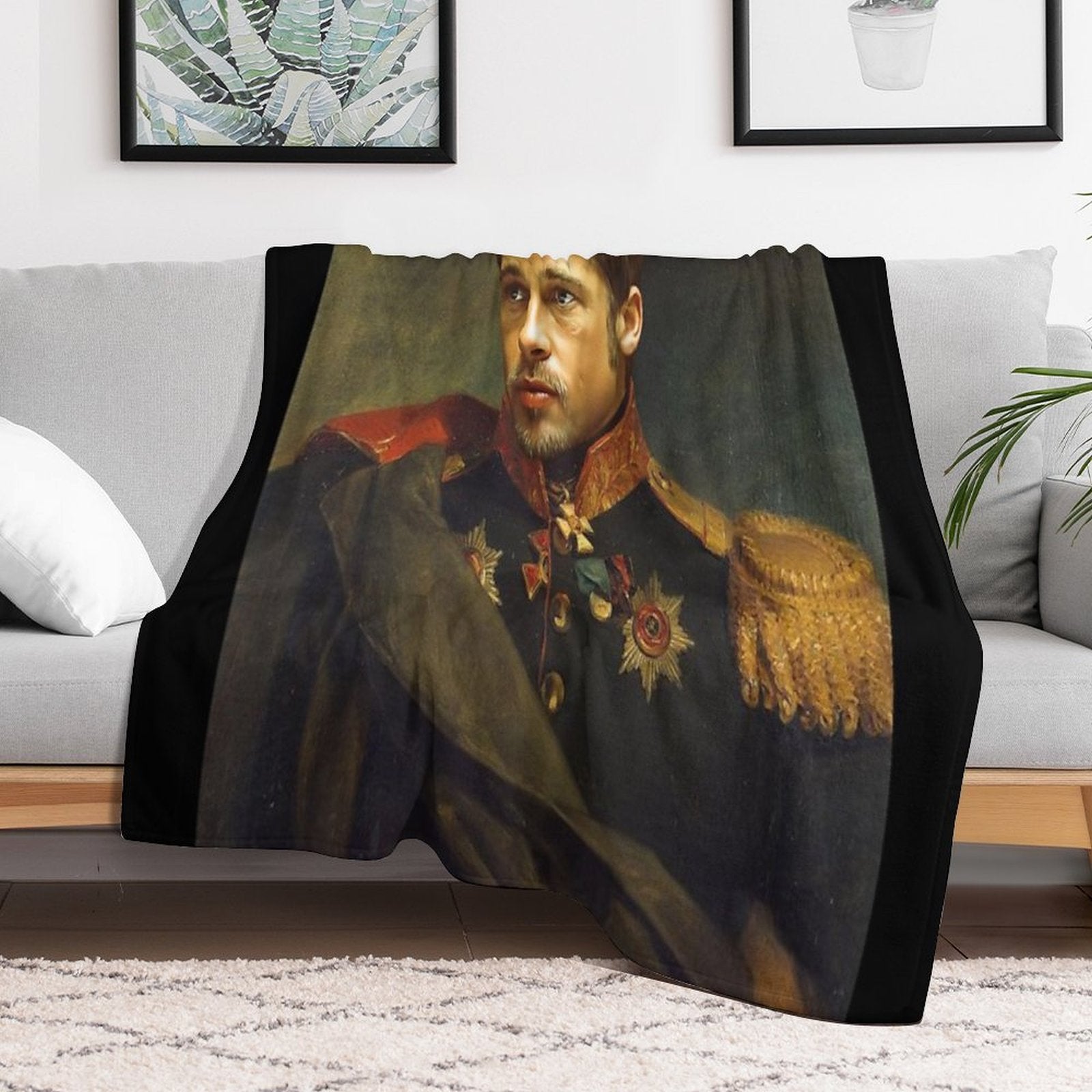 Brad Pitt - Replaceface Versatility Throw Blanket