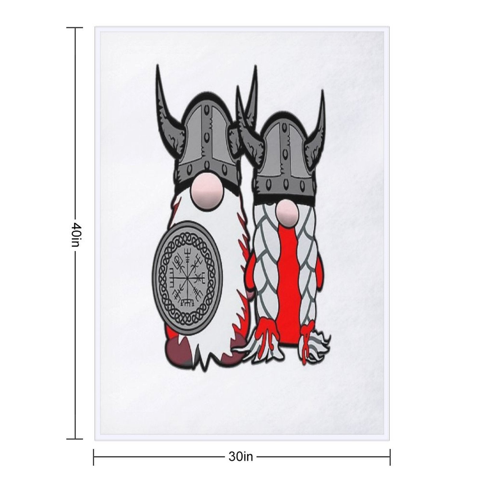 Cute Nordic Gnomes Viking Tomte Couple Scandinavian Nisse Wrinkle-free Throw Blanket