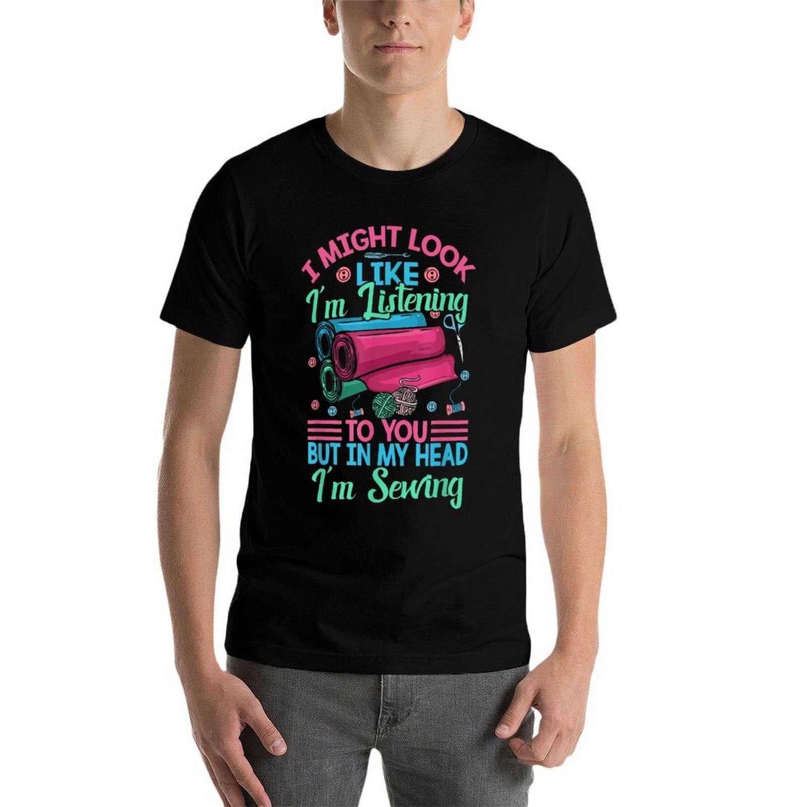Quilting Yarn Graphic Design Seamstress Sewing Themed  Trendy Pattern T-Shirt