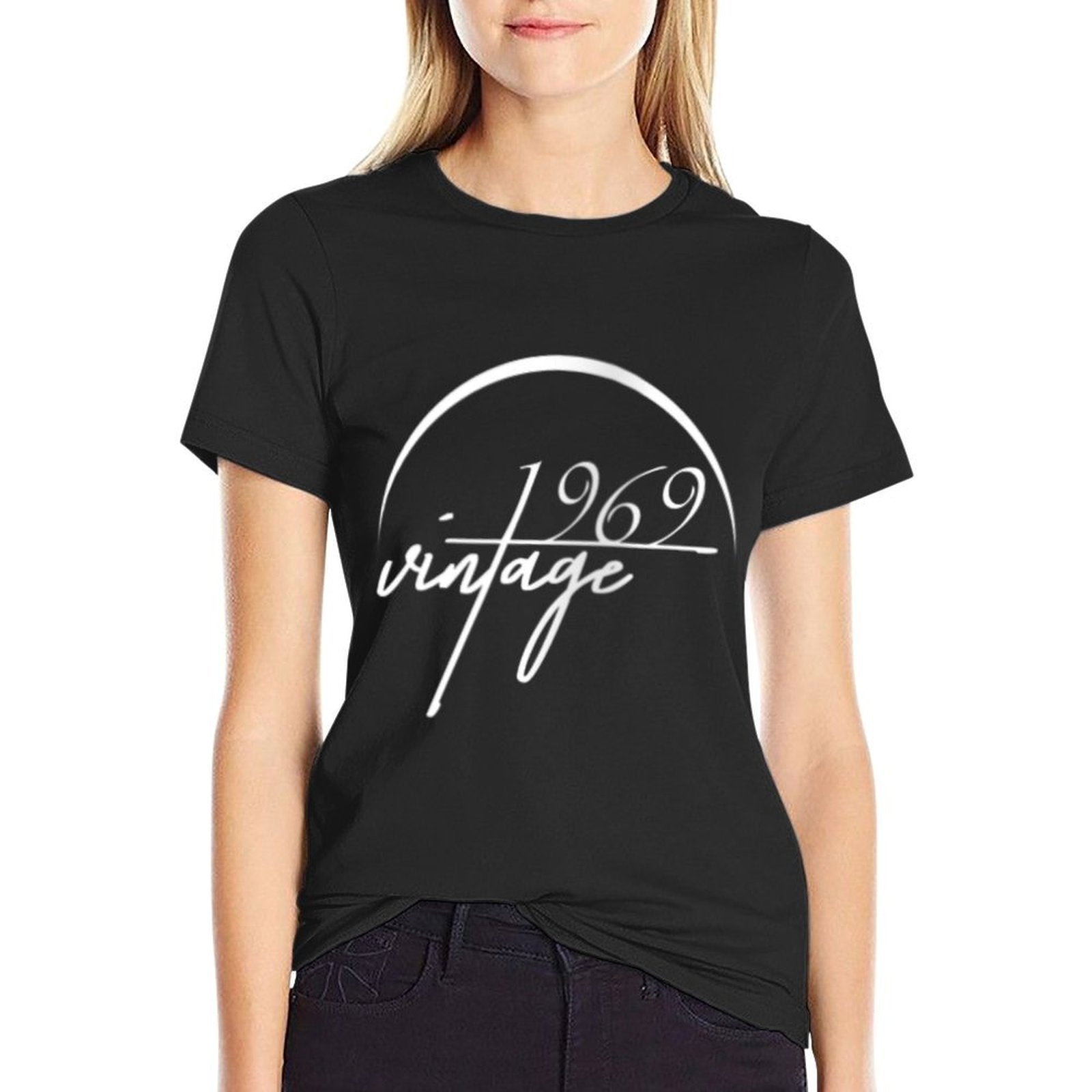Womens 50th Birthday Gift Idea. Vintage 1969  Heathered Texture T-Shirt