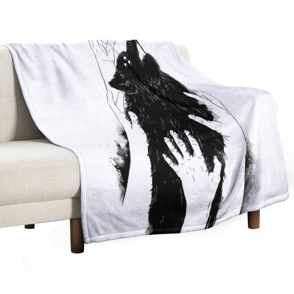 Wolves of Paris Machine-washable Throw Blanket
