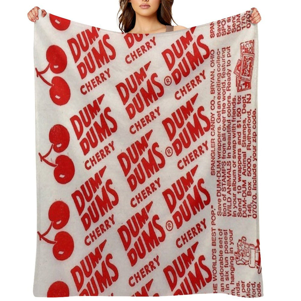 Cherry Dum Dum Gift-ready Throw Blanket