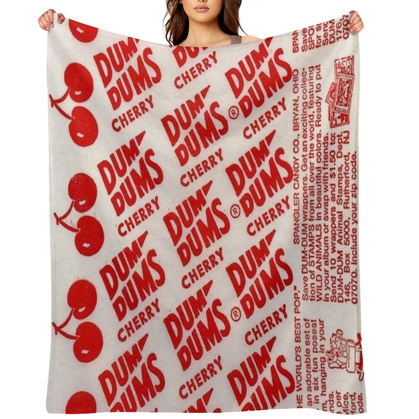 Cherry Dum Dum Gift-ready Throw Blanket
