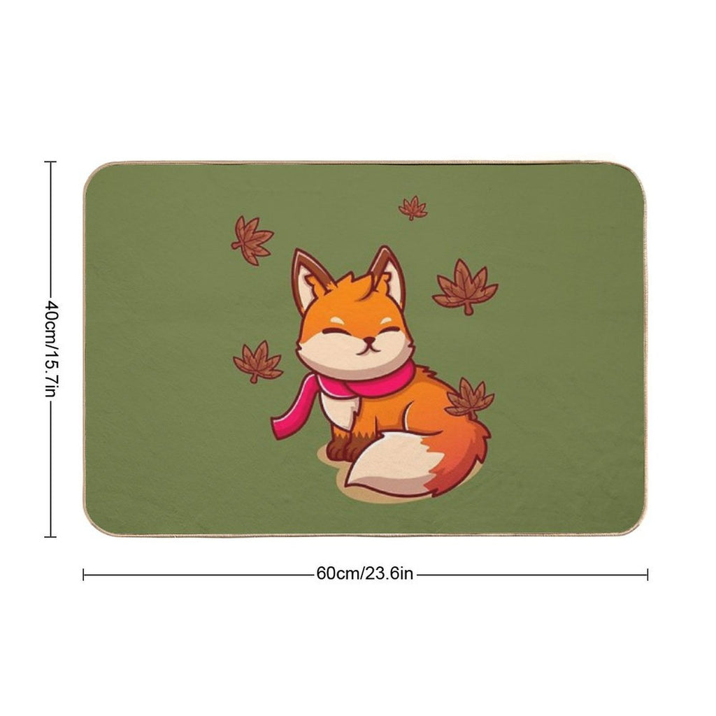 Cute Fox Fall - Color  Odorless Bath Mat