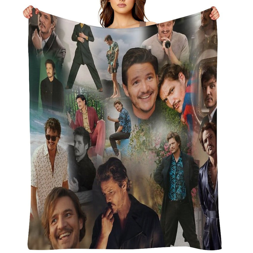 Pedro Pascal Premium Throw Blanket