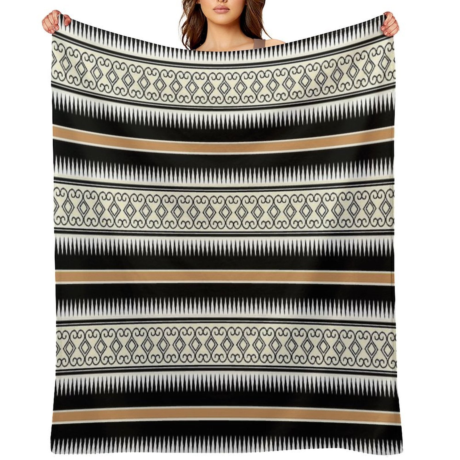 Tribal Seamless Pattern Multi-functional Throw Blanket