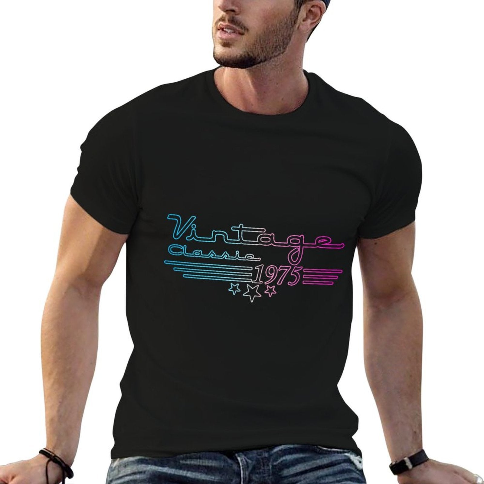 Womens Vintage 50th Birthday Decorations Vintage 1975 50 Years Old  Versatile T-Shirt