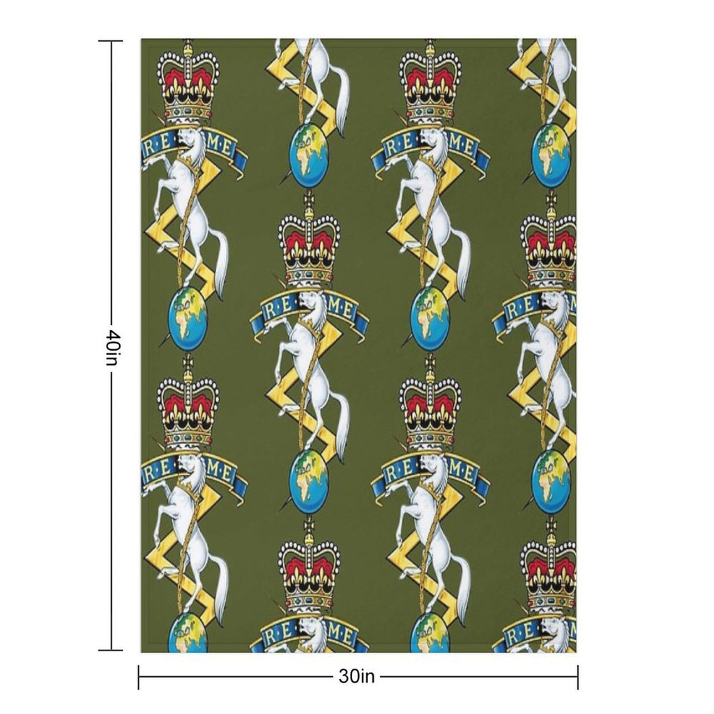 REME Royal Electrical And Mechanical Engineers Capbadge Velvety-soft Throw Blanket