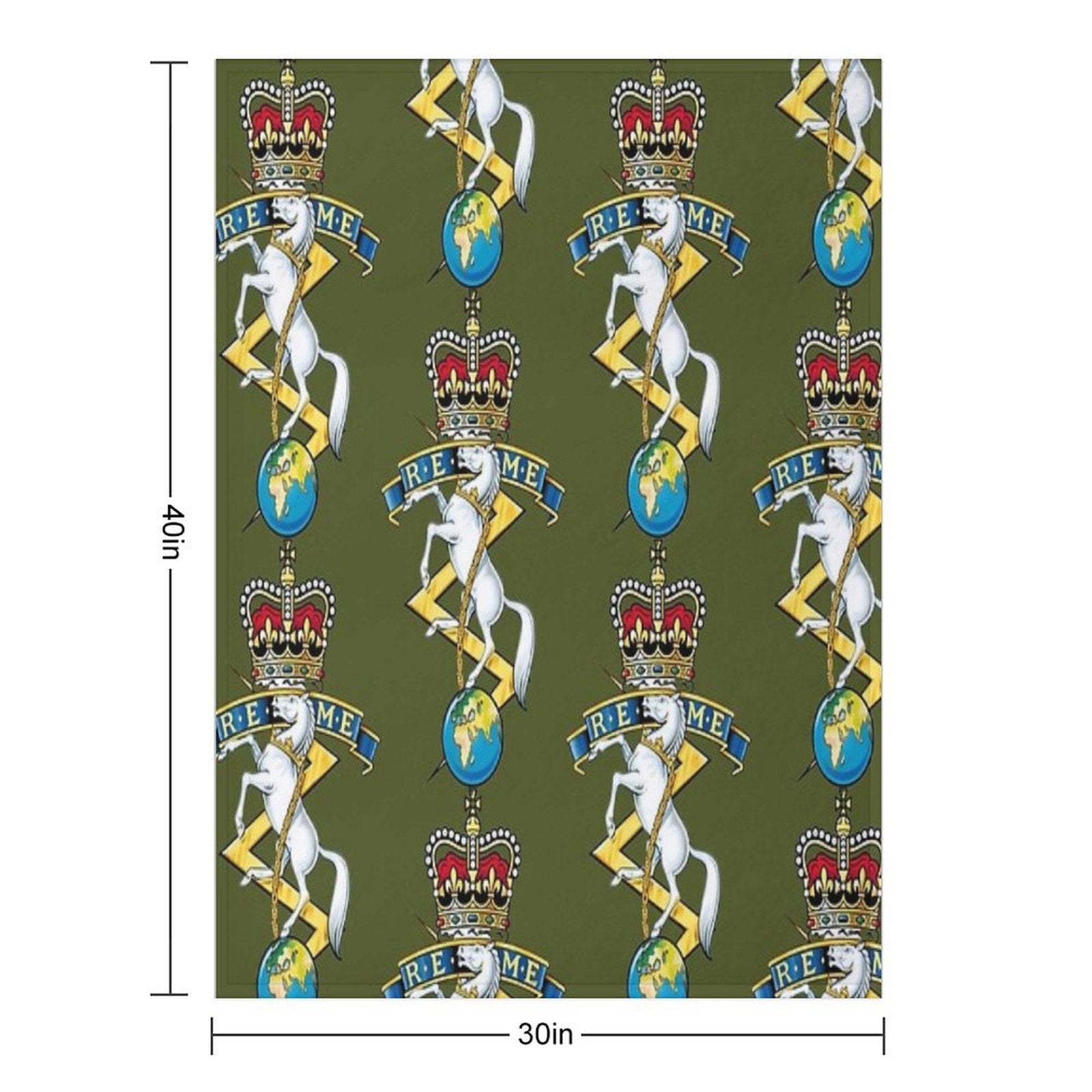 REME Royal Electrical And Mechanical Engineers Capbadge Velvety-soft Throw Blanket