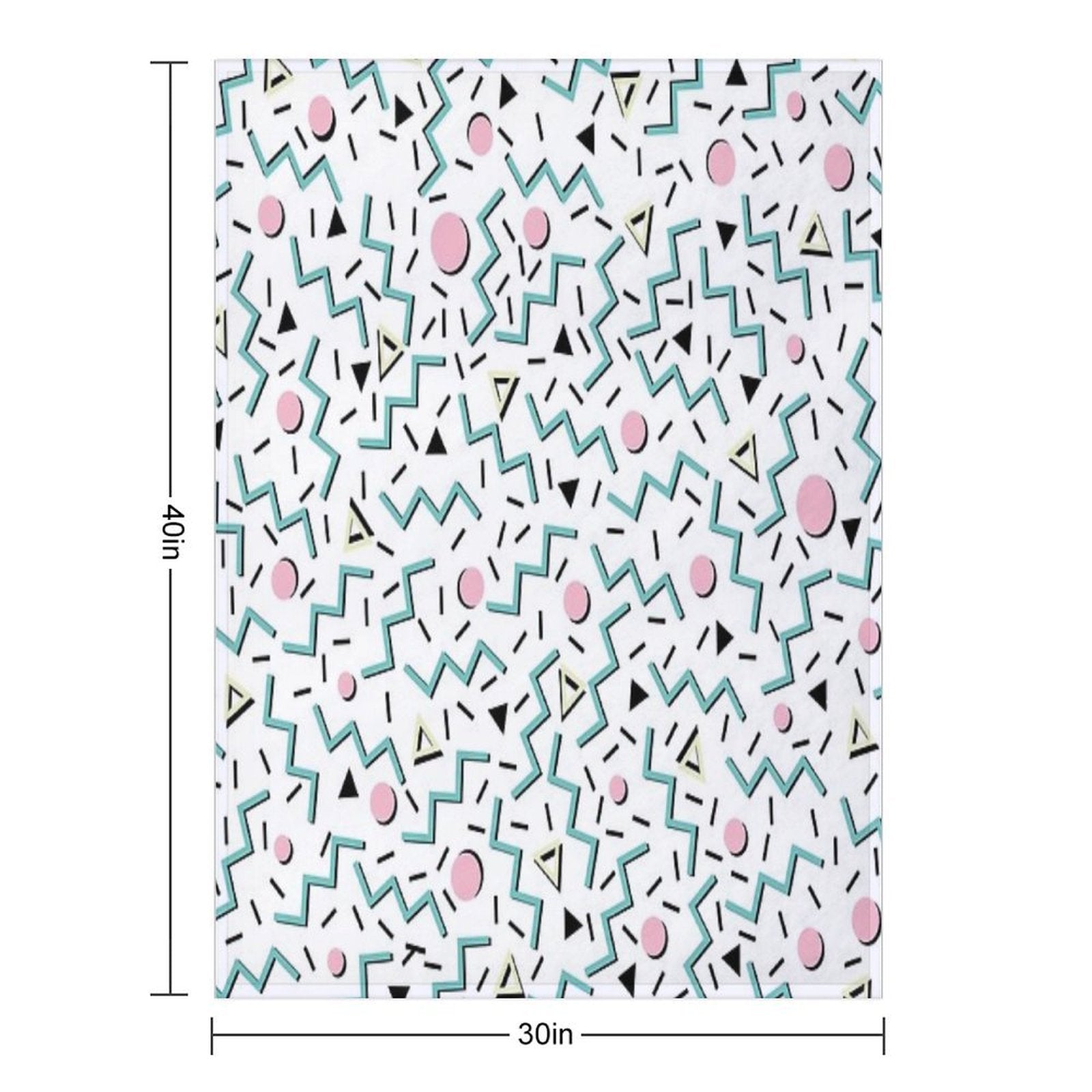 Back to The 80's Eighties, Funky Memphis Pattern Design All-season Throw Blanket