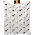 English Pointer Dog Breed Show Stack Stand Plush Throw Blanket