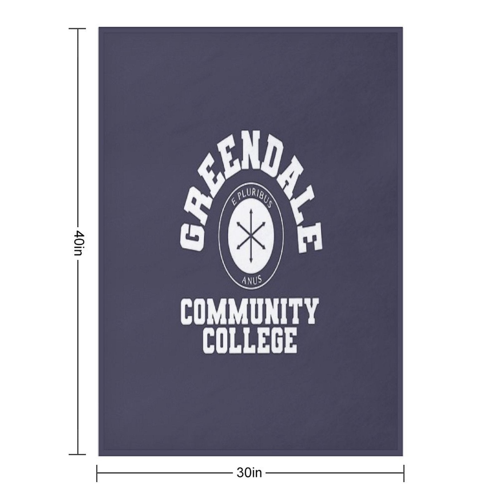 Greendale Community Collage Travel-friendly Throw Blanket