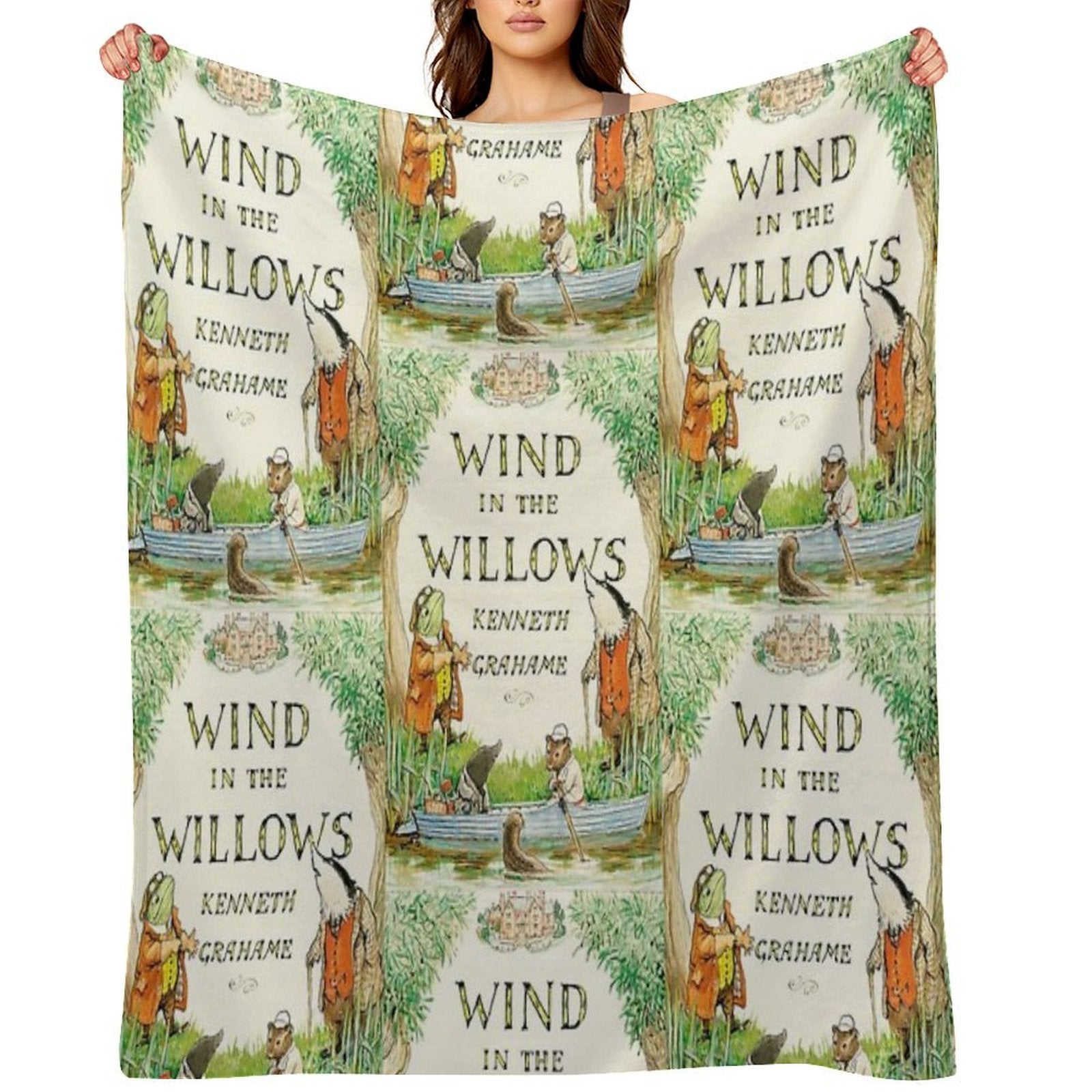 Wind in The Willows Book Cover Lightweight Throw Blanket