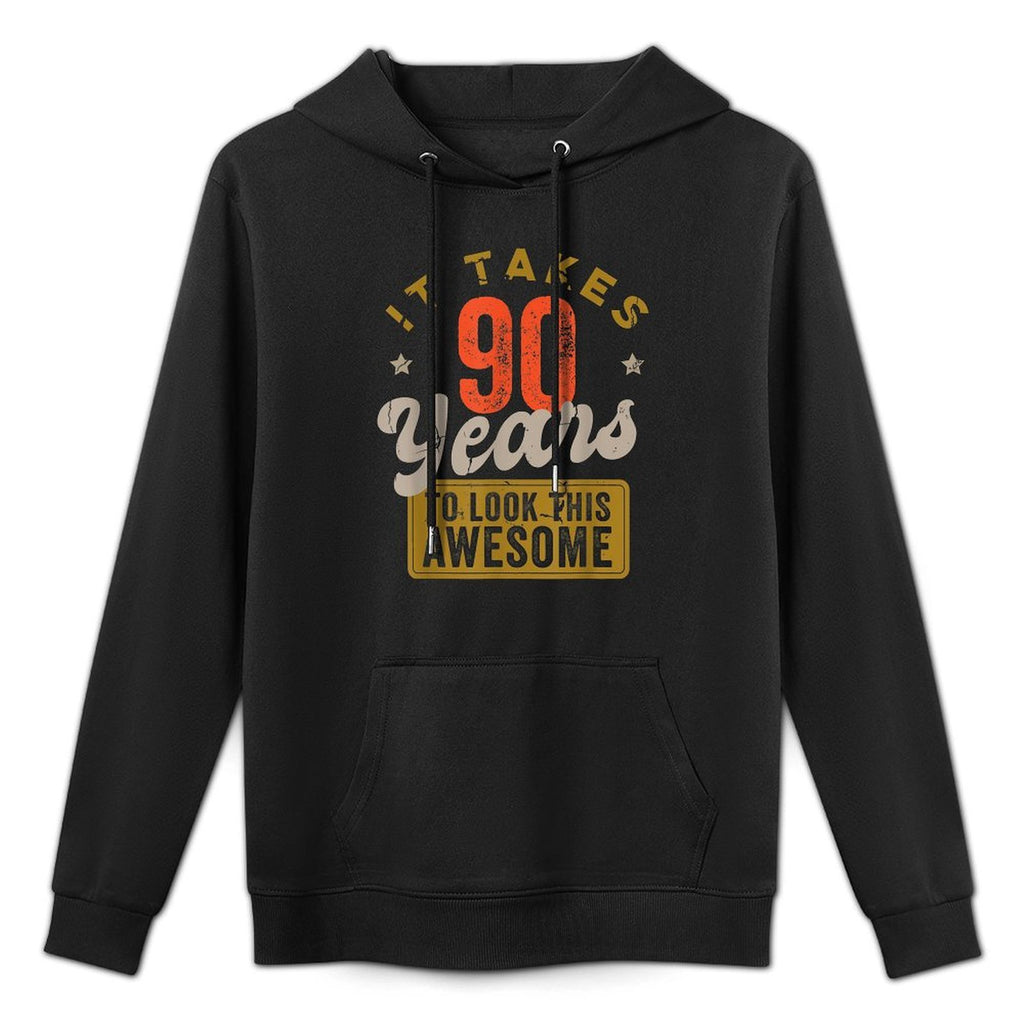 Awesome 90 Year Old - Vintage 90th Birthday Medium-Weight Fabric Hoodie
