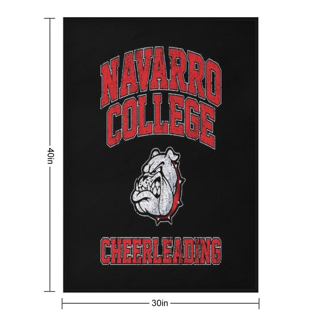 Navarro Bulldogs Cheerleading Machine-washable Throw Blanket
