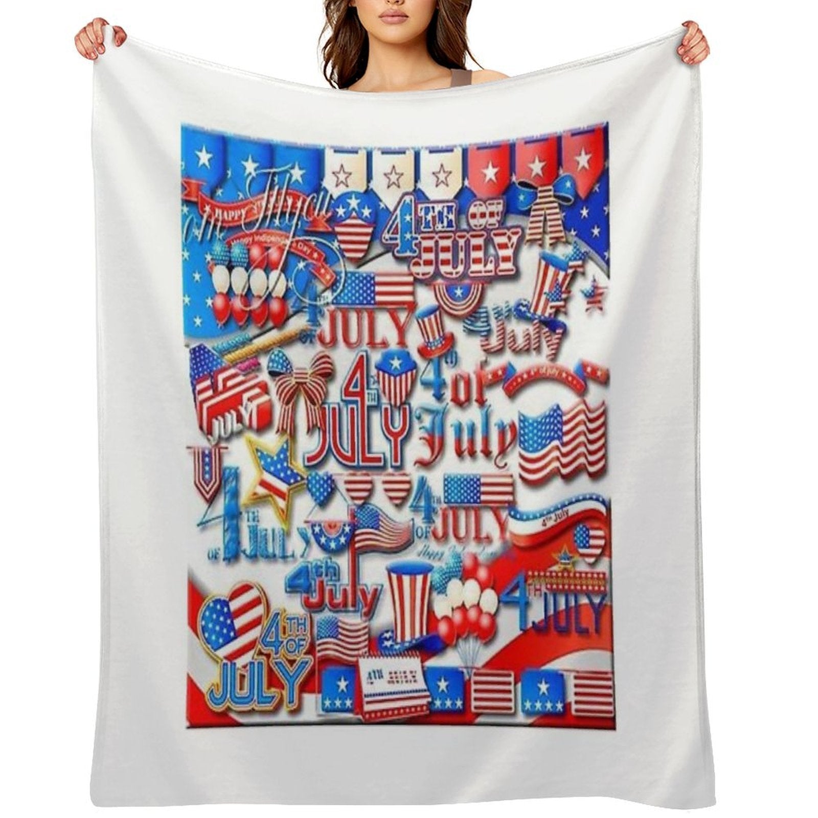 USA- America  4 July Comfort Throw Blanket