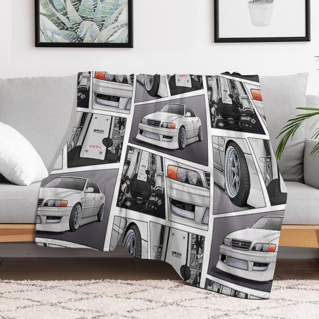 Chaser Jzx100 X 1Jz Engine Sustainable Throw Blanket