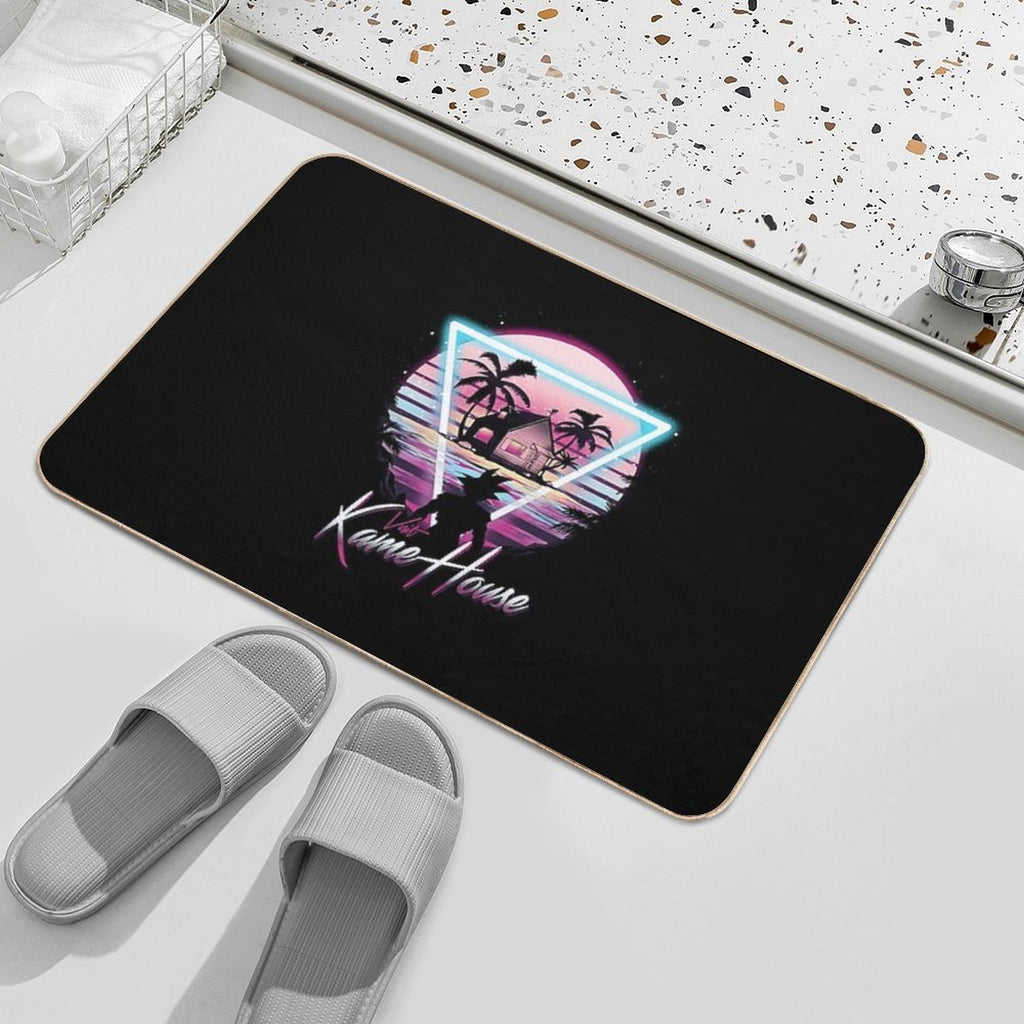 Turtle House Retro T-Shirt  Multi-Purpose Bath Mat
