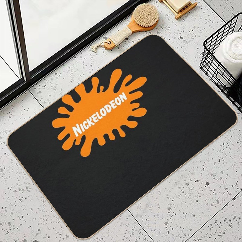 Nickelodeon Logo Classic T Shirt  Non-Slip Bath Mat