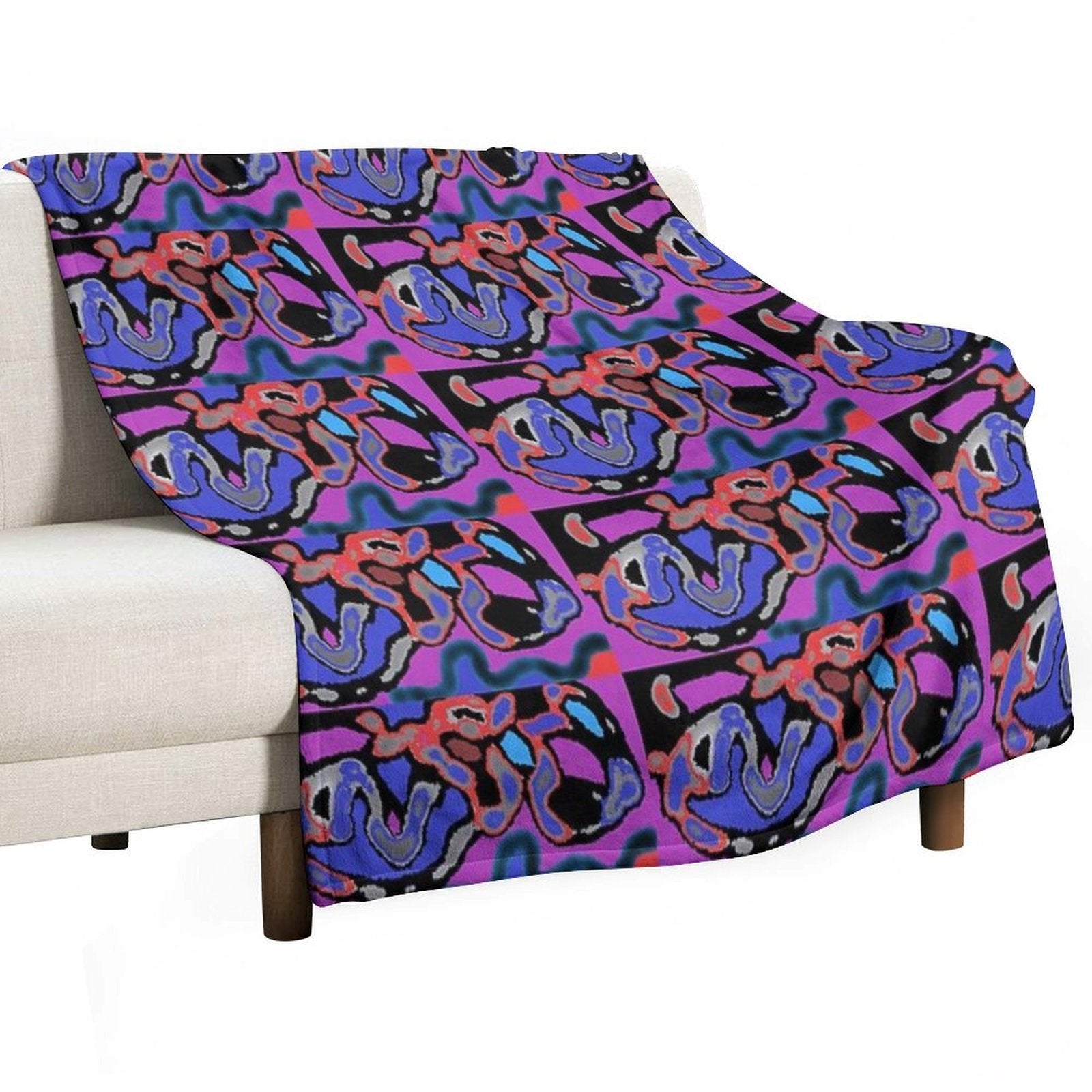Snakeely Abstract Plush Throw Blanket