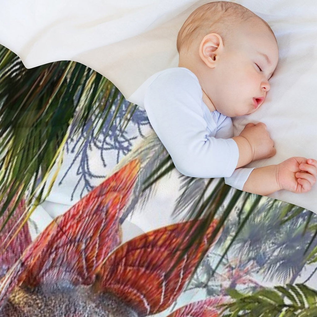 Stegosaurus Swamp Wrinkle-free Throw Blanket