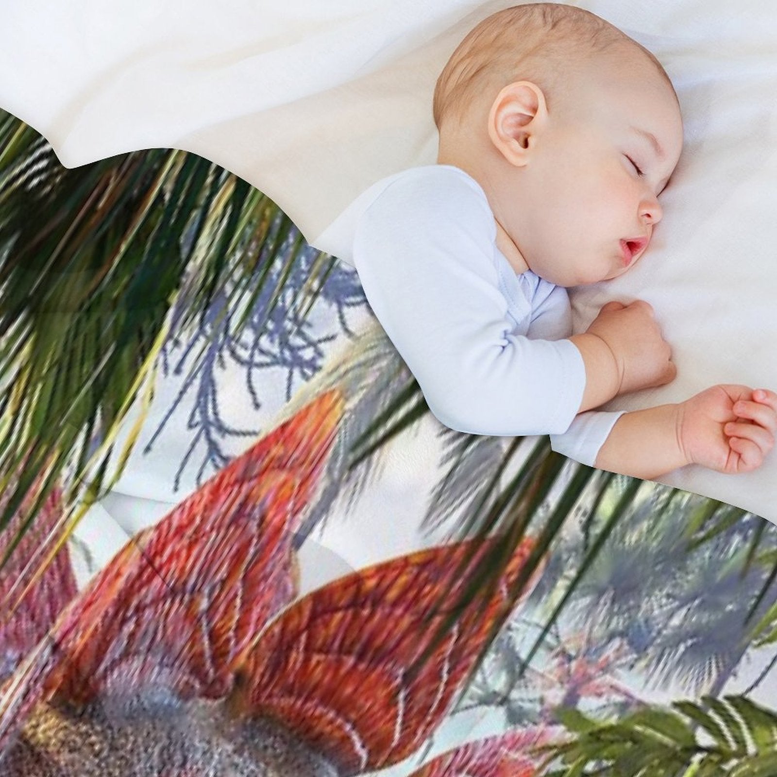 Stegosaurus Swamp Wrinkle-free Throw Blanket