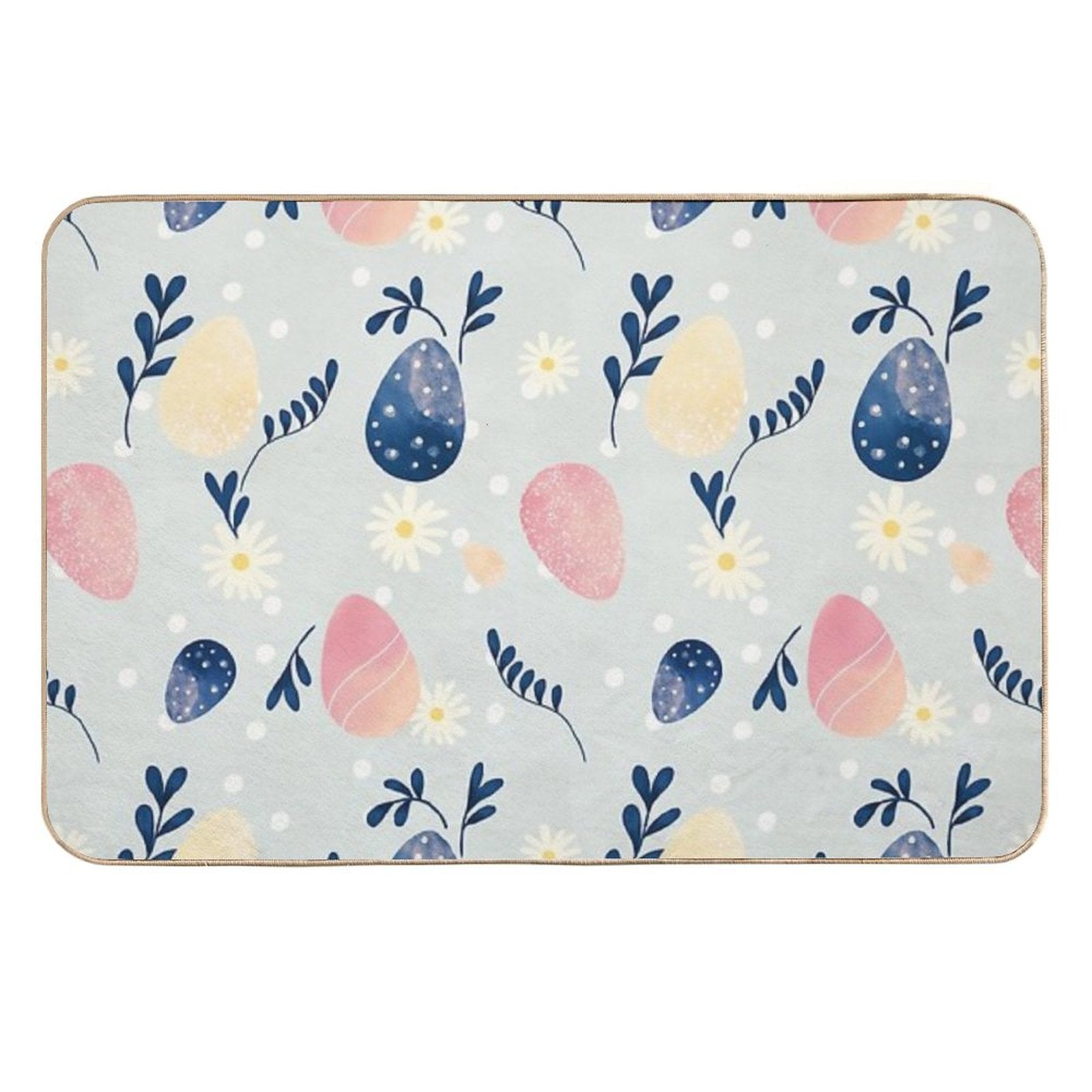 Easter Eggs And Flowers  Repositionable Bath Mat