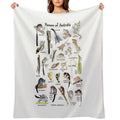 Possums of Australia (with Names) Wrinkle-free Throw Blanket