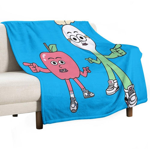 Apple And Onion Machine-washable Throw Blanket