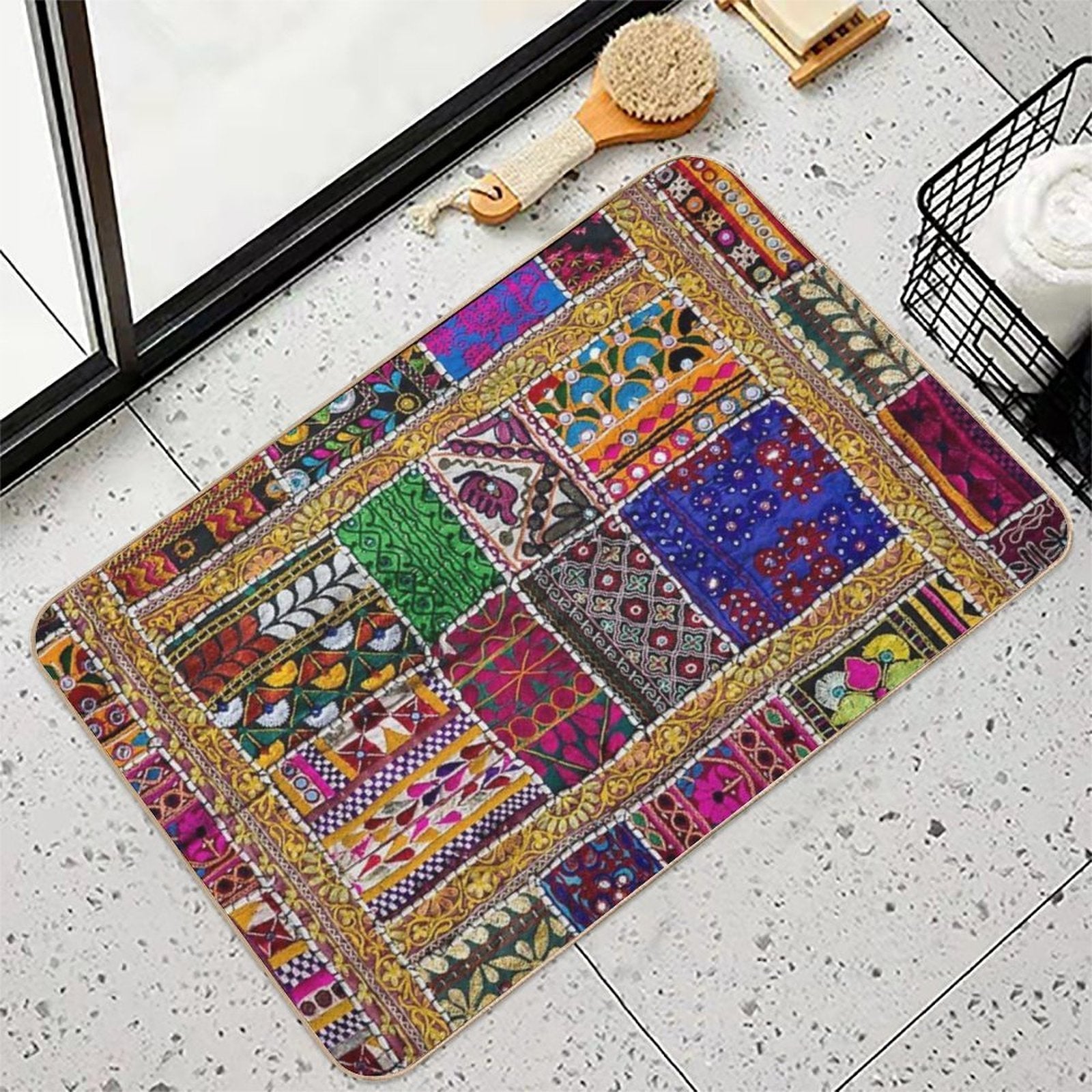 Patchwork  Odorless Bath Mat